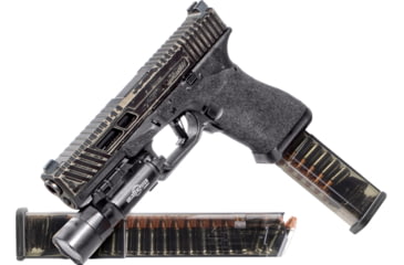 Image of Elite Tactical Systems Carbon Smoke Series Gen 2 Glock 17/18/19/26/34/45 Pistol Magazine, 9mm Luger, 31 Round, Carbon Smoke, 1 Pack, Polymer, SMK-GLK-18G2-31RD