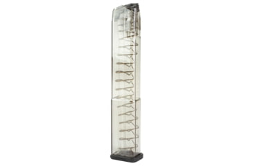Image of Elite Tactical Systems Gen 2 Glock 17/18/19/19x/26/34/45/49, 9mm Luger, 32 Round Extended Pistol Magazine, Clear, 1 Pack, GLK-18G2