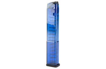 Image of Elite Tactical Systems Glock 17/18/19/19X/26/34/45 Extended Pistol Magazine w/Gen 2 Floor Plate, 9mm Luger, 31 Round, Clear Blue, 1 Pack, Polymer, GLK18G2BLU-31RD