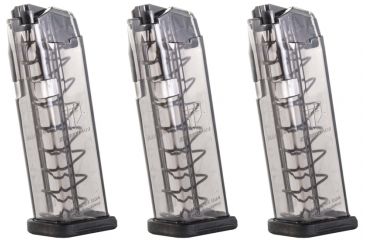 Image of Elite Tactical Systems Glock 19, 9MM 10 Round Pistol Magazine, Smoke, 3 Pack