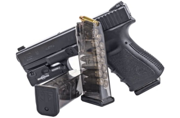 Image of Elite Tactical Systems Glock 19, 9MM 15 Round Pistol Magazine, Smoke GLK-19