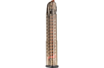 Image of Elite Tactical Systems Omega Glock 17/18/19/26/34/45 Extended Pistol Magazine, 9mm Luger, 32 Round, Translucent Smoke, 1 Pack, Polymer, OMG-GLK-18-32RD