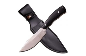 Image of Elk Ridge Fixed Blade, 10.5in, Stainless Steel Blade, Black Wood Handle ER-550BK
