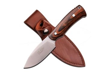Image of Elk Ridge Fixed Blade, 7.5in, Stainless Steel Blade, Dark Brown Wood Handle ER-551DW
