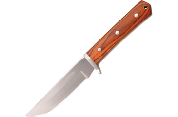 Image of Elk Ridge Fixed Blade Brown Knife, 5 mirror finish 3Cr13 stainless blade, Brown pakkawood handle, ER-200-24BR