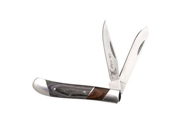 Image of Elk Ridge Folding Blade, 2.75in, Stainless Steel Blade, Black And Natural Wood Handle ER-220MMP