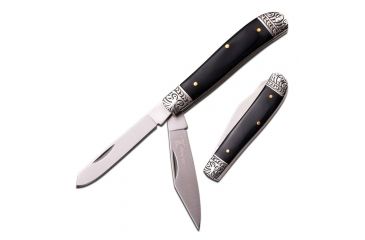 Image of Elk Ridge Folding Blade, 2.75in, Stainless Steel Blade, Black Wood Handle ER-220BW