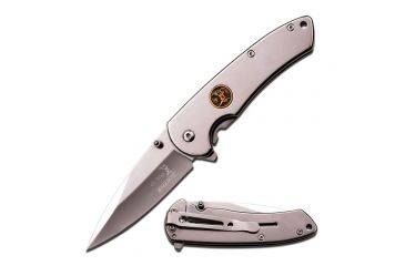 Image of Elk Ridge Folding Blade, 2.75in, Stainless Steel Blade, Chrome Mirror Handle ER-A005CH