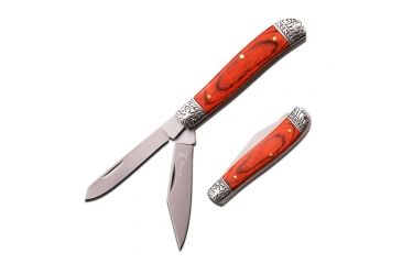 Image of Elk Ridge Folding Blade, 2.75in, Stainless Steel Blade, Dark Brown Wood Handle ER-220DB