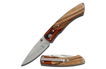 Image of Elk Ridge Folding Blade, 2.75in, Stainless Steel Blade, Two Tone Pakkawood Handle ER-301