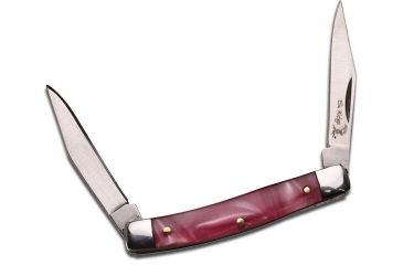 Image of Elk Ridge Folding Blade, 2in, Stainless Steel Blade, Pink Pearl Resin Overlay Handle ER-211PK