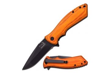 Image of Elk Ridge Folding Blade, 3.25in, Stainless Steel Blade, Light Brown Bubinga Wood Handle ER-A002LB