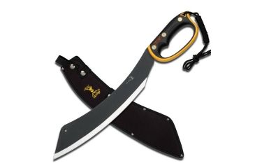 Image of Elk Ridge Machete,15.25in,Two Tone Blade,Yellow Composition D-Ring Hand Guard ER280