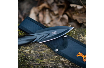 Image of Elk Ridge Spire Fine Edge Fixed Blade Knife, 4.25in, Stainless Steel 3CR14MoV, Spear Point, Black Handle, ER-SP002BK