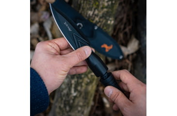 Image of Elk Ridge Spire Fine Edge Fixed Blade Knife, 4.25in, Stainless Steel 3CR14MoV, Spear Point, Black Handle, ER-SP002BK