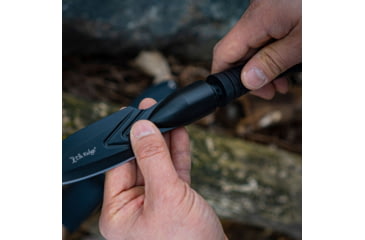 Image of Elk Ridge Spire Fine Edge Fixed Blade Knife, 4.25in, Stainless Steel 3CR14MoV, Spear Point, Black Handle, ER-SP002BK