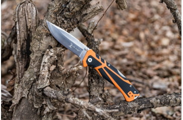 Image of Elk Ridge Trek Manual Folding Knife, 3.5in, Stainless Steel 8Cr13MoV, Drop Point, Satin Handle, ER-TKFDR001