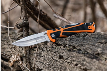 Image of Elk Ridge Trek Manual Folding Knife, 3.5in, Stainless Steel 8Cr13MoV, Drop Point, Satin Handle, ER-TKFDR001