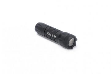 Image of Alpha 1-Cell LED Flashlight,Black,415 Lumens w/Crenellated Bezel Ring,Flood Lens,Rotary Tailcap