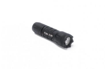 Image of Alpha 1-Cell LED Flashlight,Black,415 Lumens w/Crenellated Bezel Ring,Standard Lens,Rotary Tailcap
