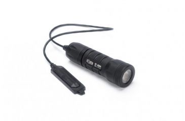 Image of Alpha 1-Cell LED Flashlight,Black,415 Lumens w/Standard Bezel Ring,Flood Lens,Remote Tape Switch w/12in Cable