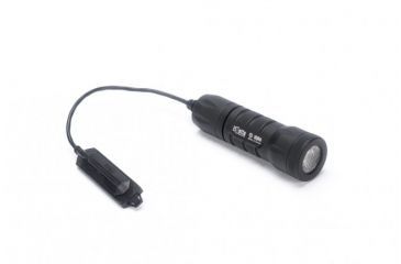 Image of Alpha 1-Cell LED Flashlight,Black,415 Lumens w/Standard Bezel Ring,Flood Lens,Remote Tape Switch w/5in Cable