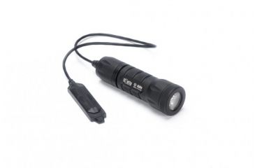 Image of Alpha 1-Cell LED Flashlight,Black,415 Lumens w/Standard Bezel Ring,Standard Lens,Remote Tape Switch w/12in Cable