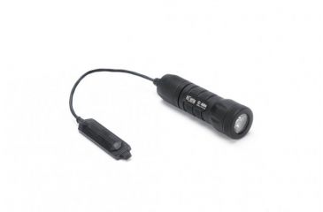 Image of Alpha 1-Cell LED Flashlight,Black,415 Lumens w/Standard Bezel Ring,Standard Lens,Remote Tape Switch w/5in Cable
