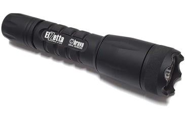 Image of Elzetta Bravo 2-Cell Flashlight w/Crenellated Bezel Ring, CR123, White, 600 Lumens, HC Head, Click Tailcap, Black, B552