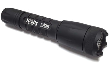Image of Elzetta Bravo 2-Cell Flashlight w/Crenellated Bezel Ring, CR123, White, 600 Lumens, HC Head, High/Strobe Tailcap, Black, B554