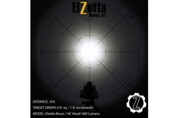 Image of Elzetta Bravo 2-Cell Flashlight w/Crenellated Bezel Ring, CR123, White, 600 Lumens, HC Head, Rotary Tailcap, Black, B551
