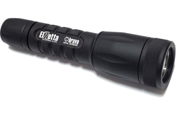 Image of Elzetta Bravo 2-Cell Flashlight w/Standard Bezel Ring, CR123, White, 600 Lumens, HC Head, Rotary Tailcap, Black, B451