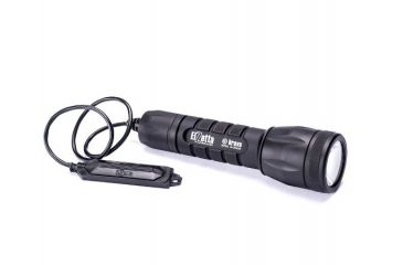 Image of Bravo 2-Cell LED Flashlight,Black,650 Lumens w/Standard Bezel Ring,High Output Avs Head,Remote Tape Switch,12in