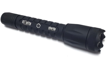 Image of Elzetta Charlie 3-Cell Flashlight w/Crenellated Bezel Ring, CR123, White, 900 Lumens, HC Head, Click Tailcap, Black, C552