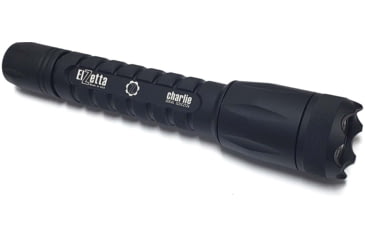 Image of Elzetta Charlie 3-Cell Flashlight w/Crenellated Bezel Ring, CR123, White, 900 Lumens, HC Head, High/Low Tailcap, Black, C553