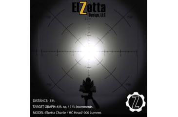 Image of Elzetta Charlie 3-Cell Flashlight w/Standard Bezel Ring, CR123, White, 900 Lumens, HC Head, Rotary Tailcap, Black, C451