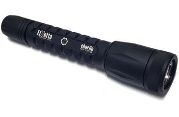 Image of Elzetta Charlie 3-Cell Flashlight w/Standard Bezel Ring, CR123, White, 900 Lumens, HC Head, High/Strobe Tailcap, Black, C454
