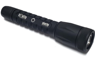 Image of Elzetta Charlie 3-Cell Flashlight w/Standard Bezel Ring, CR123, White, 900 Lumens, HC Head, Rotary Tailcap, Black, C451