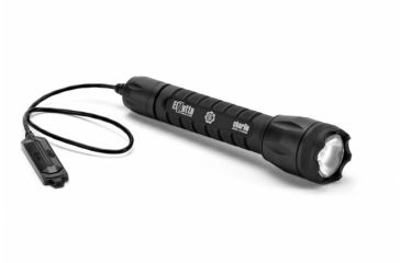 Image of Charlie 3-Cell LED Flashlight,Black,900 Lumens w/Crenellated Bezel Ring,High Output Avs Head,Remote Tape Switch,12in