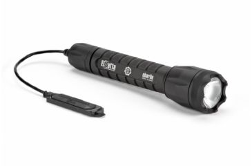 Image of Charlie 3-Cell LED Flashlight,Black,900 Lumens w/Crenellated Bezel Ring,High Output Avs Head,Remote Tape Switch,5in
