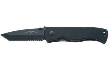 Image of Emerson CQC-7 Black-T Serrated Folding Knife,Serrated Tanto, G10 Composite Handle EK123