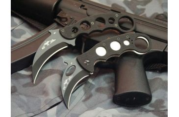 Image of Emerson Karambit Fixed Blade Knife, Black Finish, 3.2 in Blade KARFX-BT