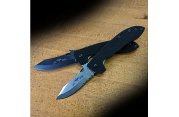 Image of Emerson Mini CQC-8 Horseman Folding Knife w/ Serrated Blade, Stonewashed Finish, 3.54 in Blade, MC8-SFS