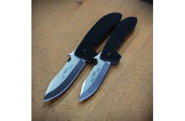 Image of Emerson Mini CQC-8 Horseman Folding Knife w/ Serrated Blade, Stonewashed Finish, 3.54 in Blade, MC8-SFS