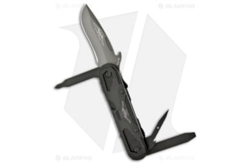 Image of Emerson Multitasker EDC-1 Multi-Tool Folding Knife, 2.625in, D2, Drop Point Blade, G10 Black Handle, Gray/Black, 6.875in, BHQ-17154