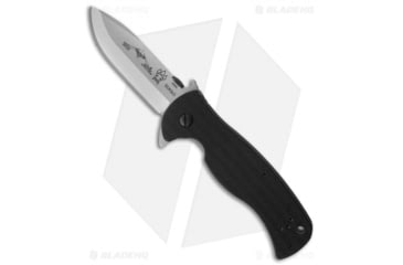 Image of Emerson Rangemaster Sheepdog Flipper Folding Knife, 3.50in, 154CM, Spear Point Blade, G10 Black Handle, Stonewash, Gray/Black, 8.375in, BHQ-27655