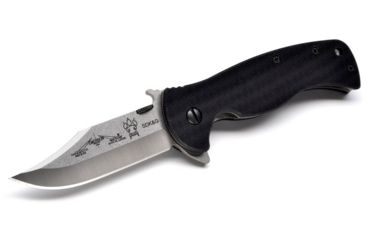 Image of Emerson Sheepdog Bowie Folding Knife w/ Serrated Blade, Stonewashed Finish, 3.5 in Blade, SHPDG-BW-SFS