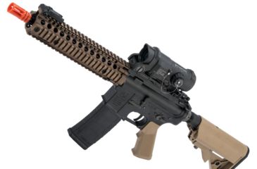Image of EMG Colt Licensed Daniel Defense M4A1 SOPMOD Block 2 Airsoft AEG, MK18 MOD1, Black/Tan, Large, OEM-08-AG-234-DE-A02