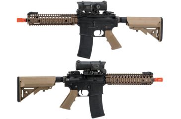 Image of EMG Colt Licensed Daniel Defense M4A1 SOPMOD Block 2 Airsoft AEG, MK18 MOD1, Black/Tan, Large, OEM-08-AG-234-DE-A02