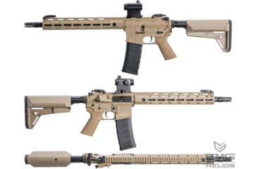 Image of EMG Helios Umbrella Corporation Weapons Research Group Licensed M4 M-LOK Airsoft AEG Rifle, Carbine, Tan, CM.097A UC TN-400
